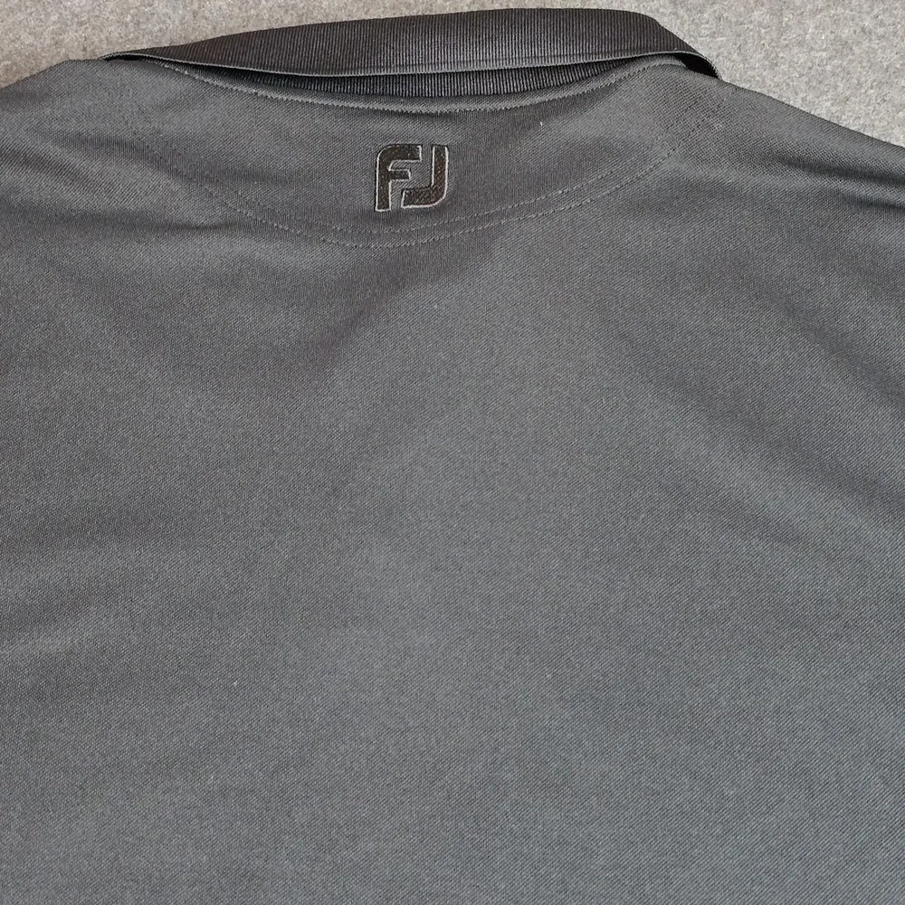 FootJoy Polo Shirt Mens 2XL Black Performance Golf Lightweight Short Sleeve - Picture 11 of 11
